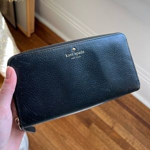 Kate Spade black leather wallet